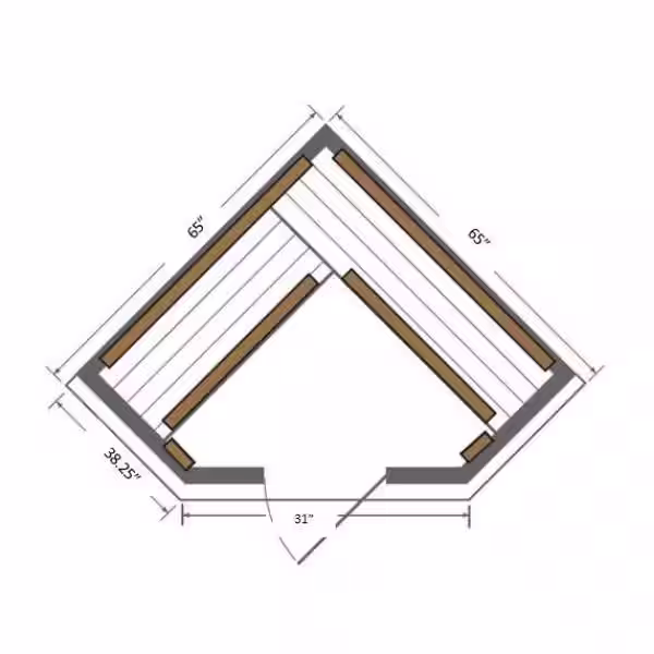 SUNRAY SAUNAS 4-Person Cedar Corner Infrared Sauna