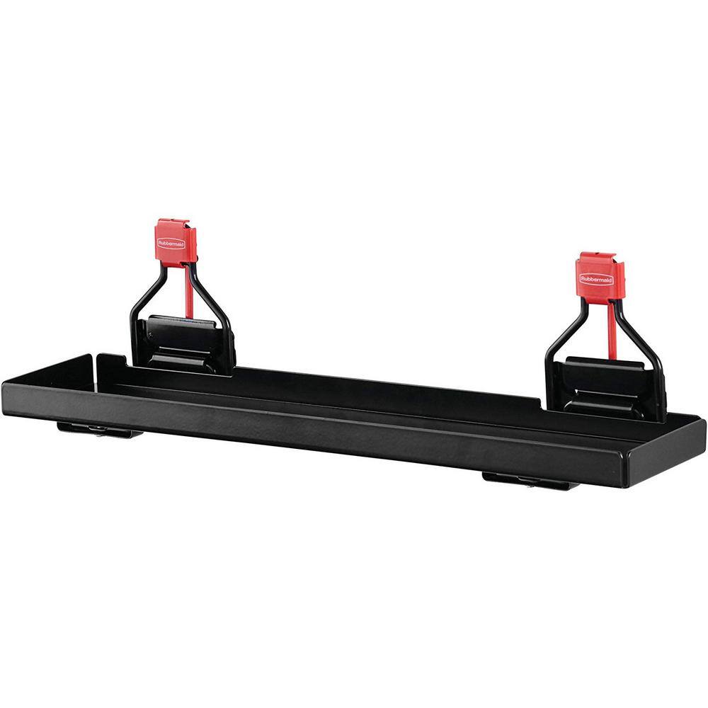 Rubbermaid 2.1 in. W x 5 in. H x Black Metal Shed Shelving (4-Pack), Tool Rack (6-Pack) and Tool Holder (6-Pack)