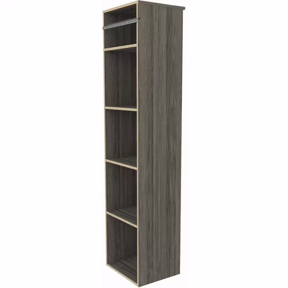ClosetMaid Style+ 17 in. W Coastal Teak Hanging Wood Closet Tower
