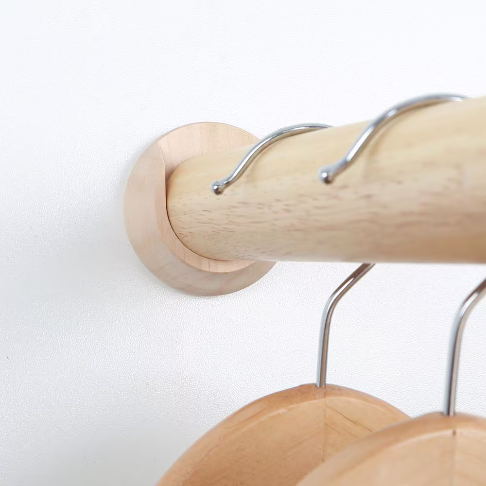 Everbilt 1.31 in. Heavy-Duty Wood Closet Rod Pole Sockets (2-Piece)