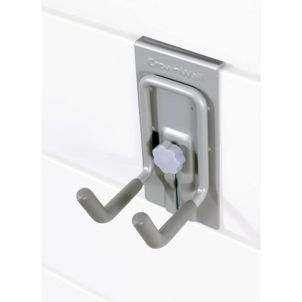 CROWNWALL Slatwall 55 lbs. Locking Small J Hook (3-Pack)