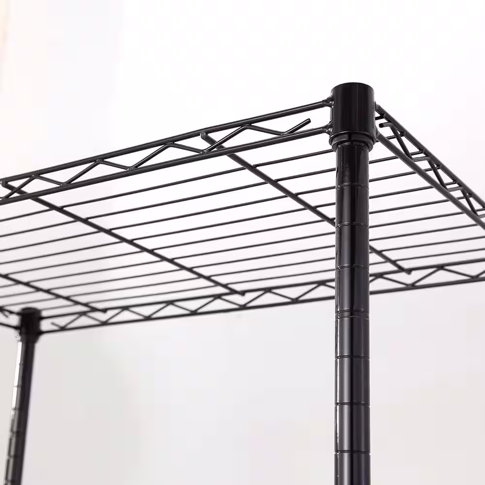 mzg 4-Tier Black Coating Utility Wire Shelving Unit (18 in. D x 36 in. W x 59 in. H)