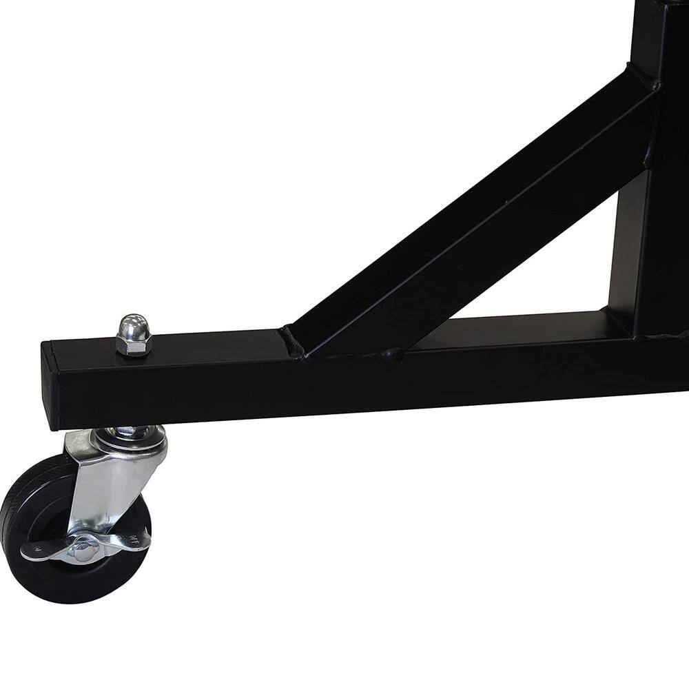 None Black Metal Garment Clothes Rack 63 in. W x 62 in. H