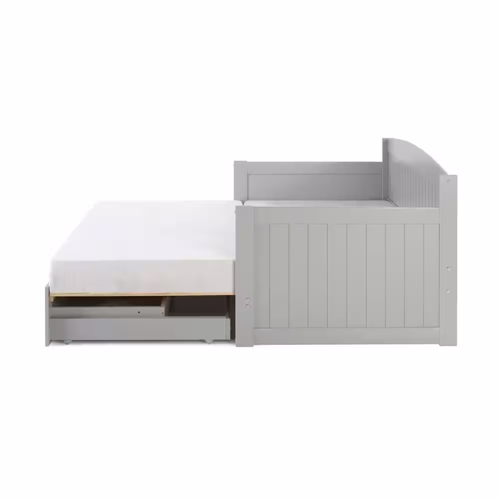 Alaterre Furniture Harmony Dove Gray Twin Daybed with King Conversion
