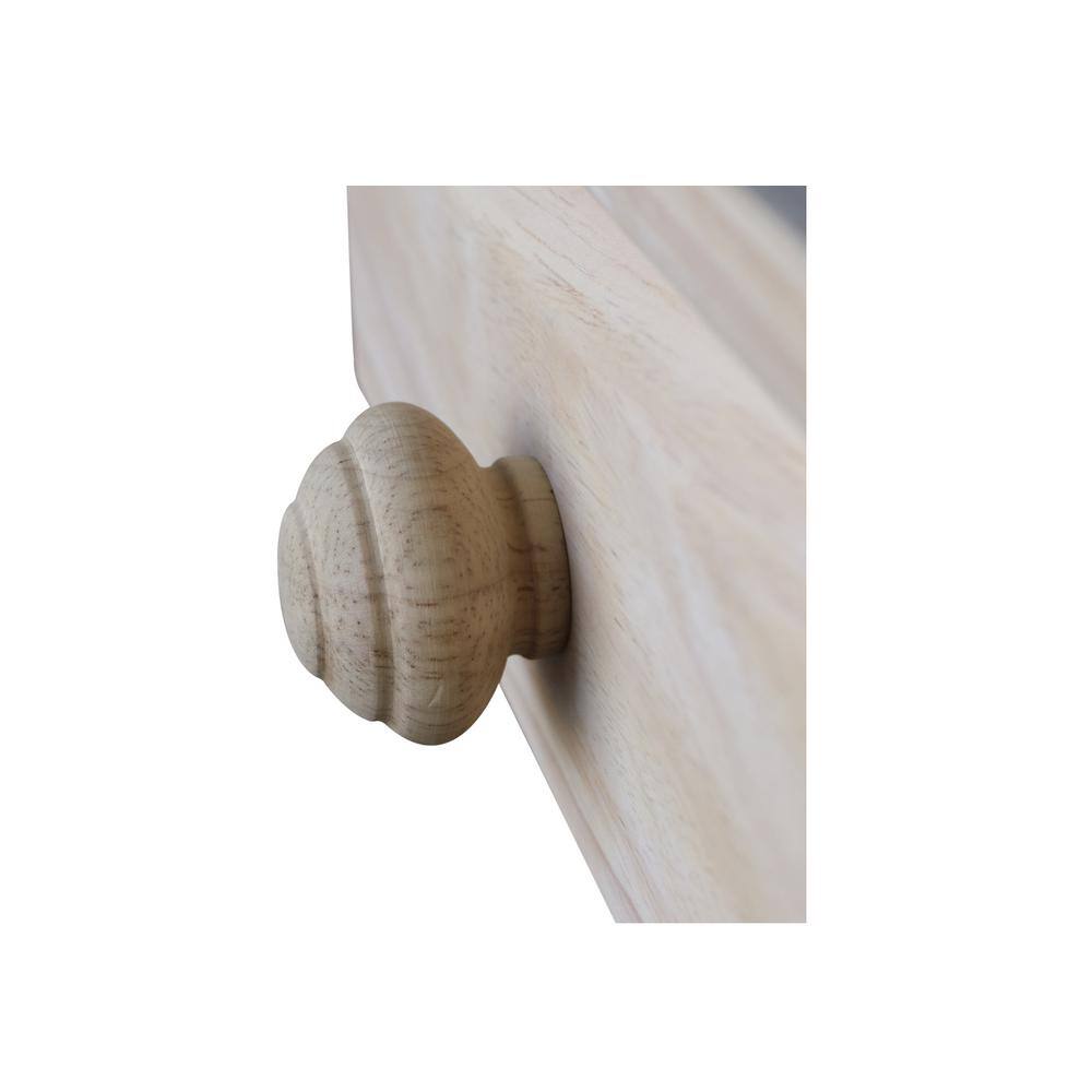 International Concepts 30 in. Unfinished Standard Square Wood Console Table with Drawers