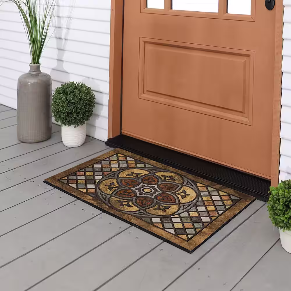 StyleWell Mosaic 23 in. x 35 in. Door Mat