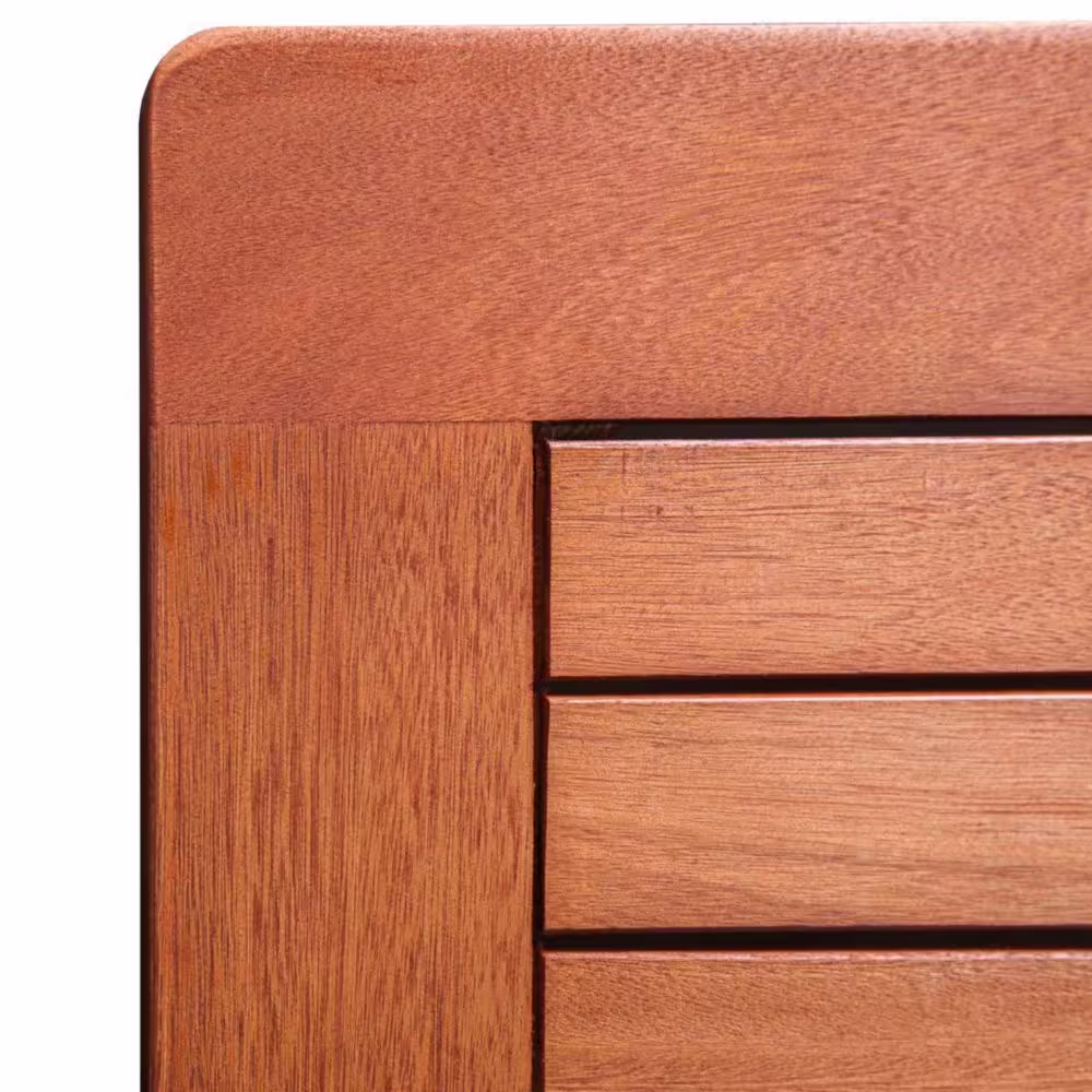 HomeRoots 24' W Sienna Brown Square Folding Serving Table