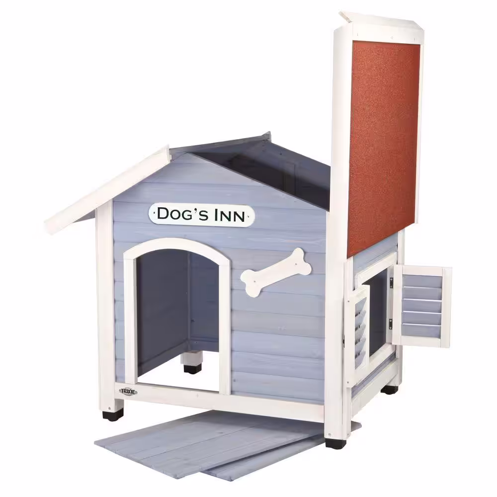 TRIXIE Dog's Inn Dog House in Blue/White