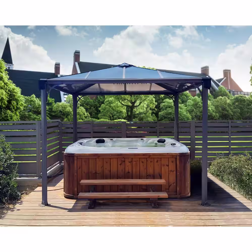 CANOPIA by PALRAM Palermo 10 ft. x 10 ft. Gray/Bronze Outdoor Gazebo