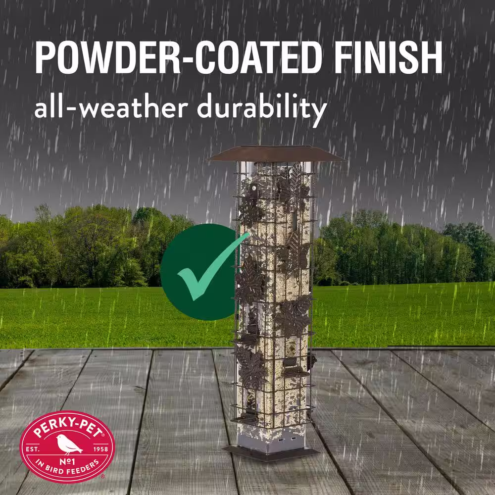 Perky-Pet Squirrel-Be-Gone Squirrel-Resistant Metal Durable WildÂ Bird Feeder - 2 lb. Capacity