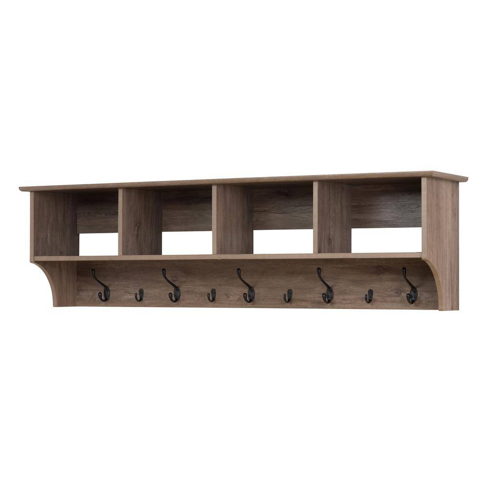 Prepac Drifted Gray Wall Mounted Coat Rack