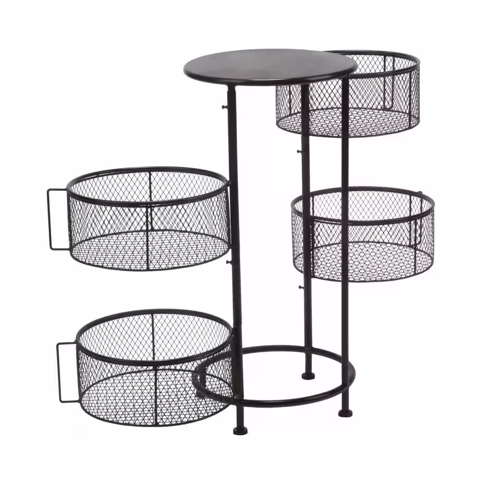 None 31.5 in. H x 18 in. W x 15 in. D Brown Metal Cube Storage Bin