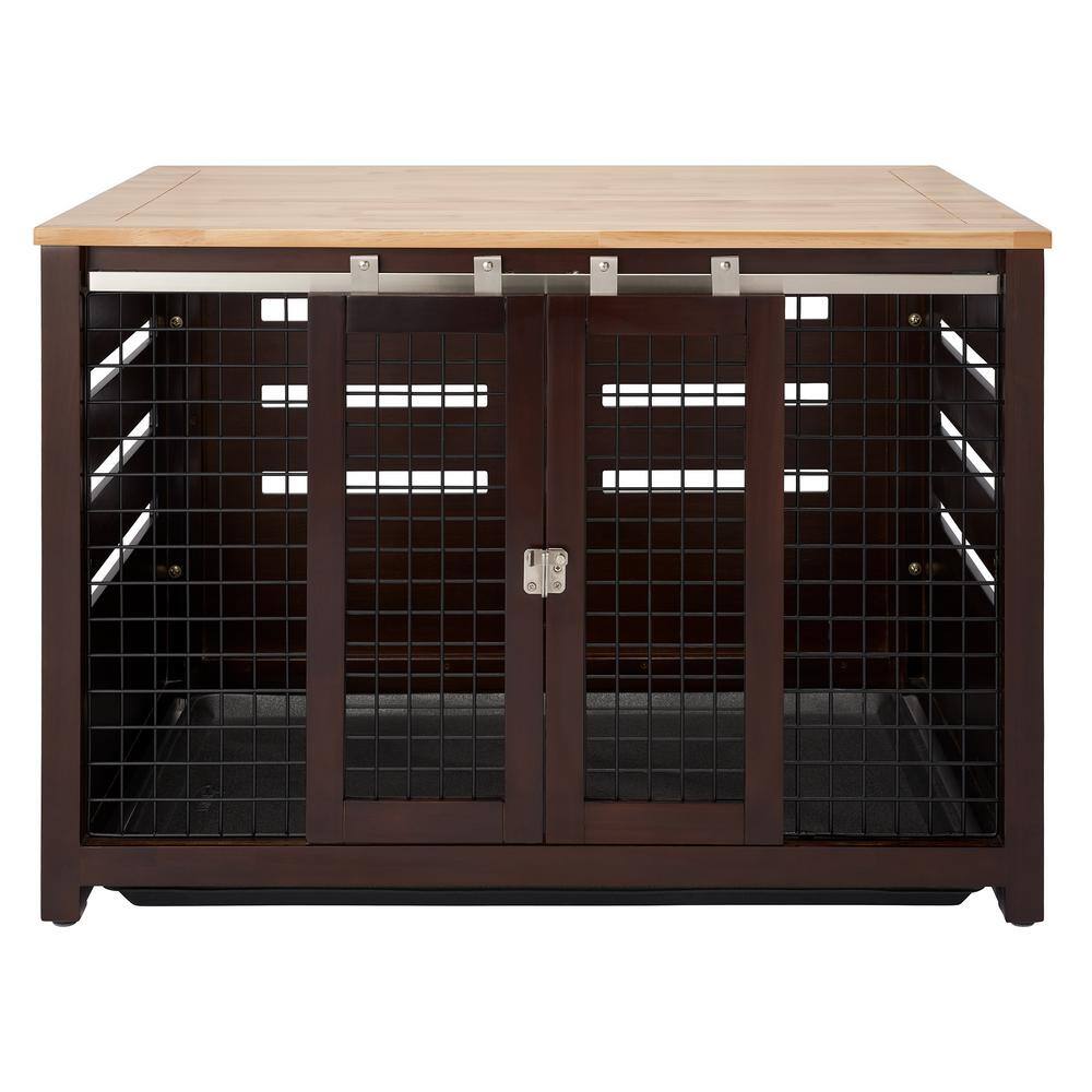 TRINITY 40 in. Pet Crate Accent Table - Espresso Brown