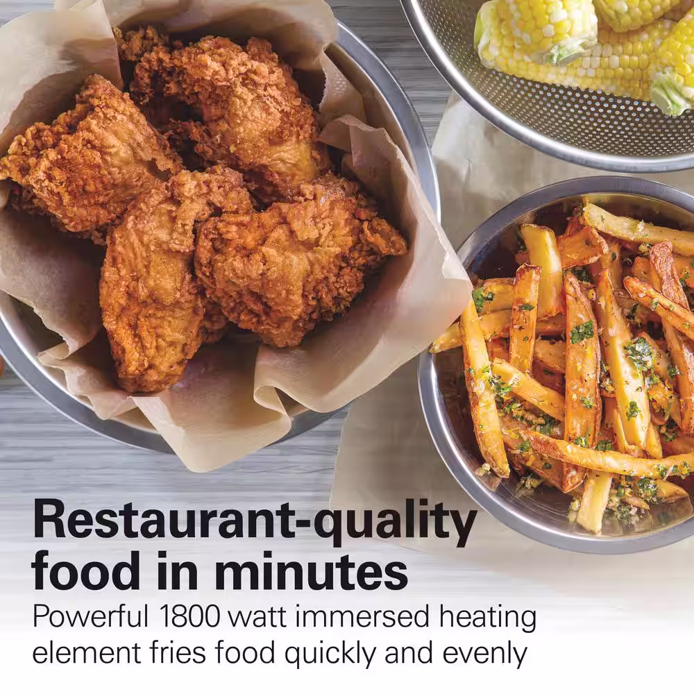 Hamilton Beach 3 Qt. Stainless Steel Professional-Style Deep Fryer