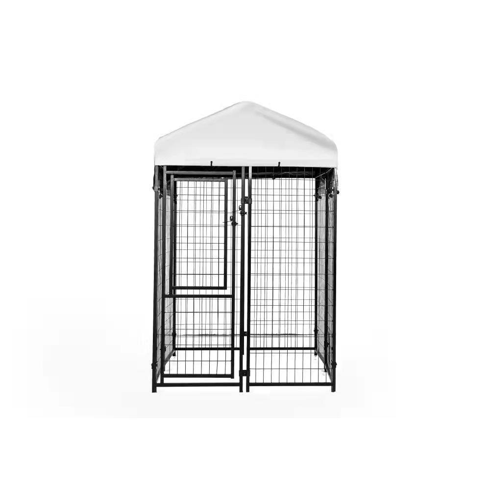 KennelMaster 4 ft. x 4 ft. x 6 ft. Welded Wire Dog Fence Kennel Kit