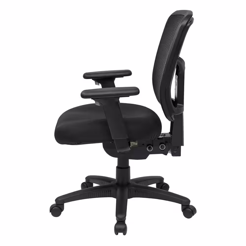 Office Star Products 26.5 in. Width Big and Tall Black Fabric Task Chair with Swivel Seat