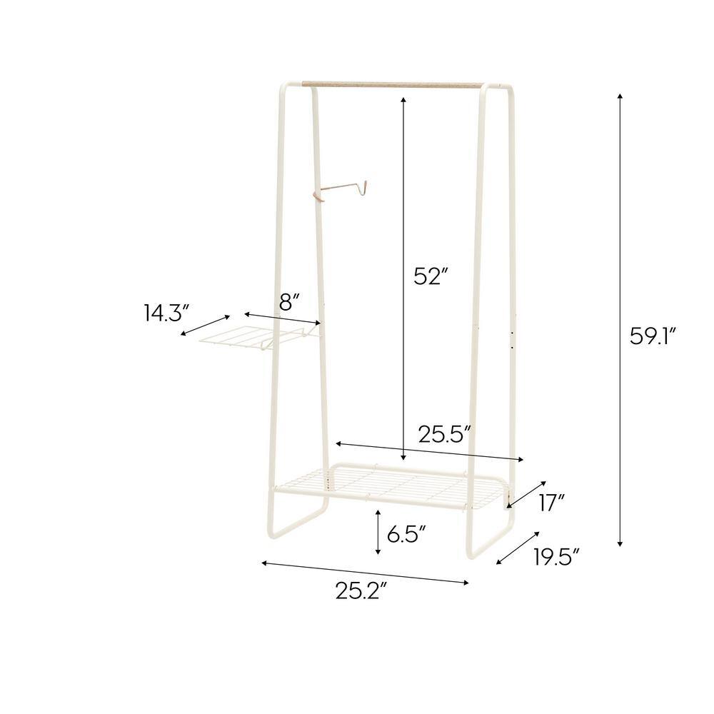 IRIS White Metal Clothes Rack 35.24 in. W x 596 in. H