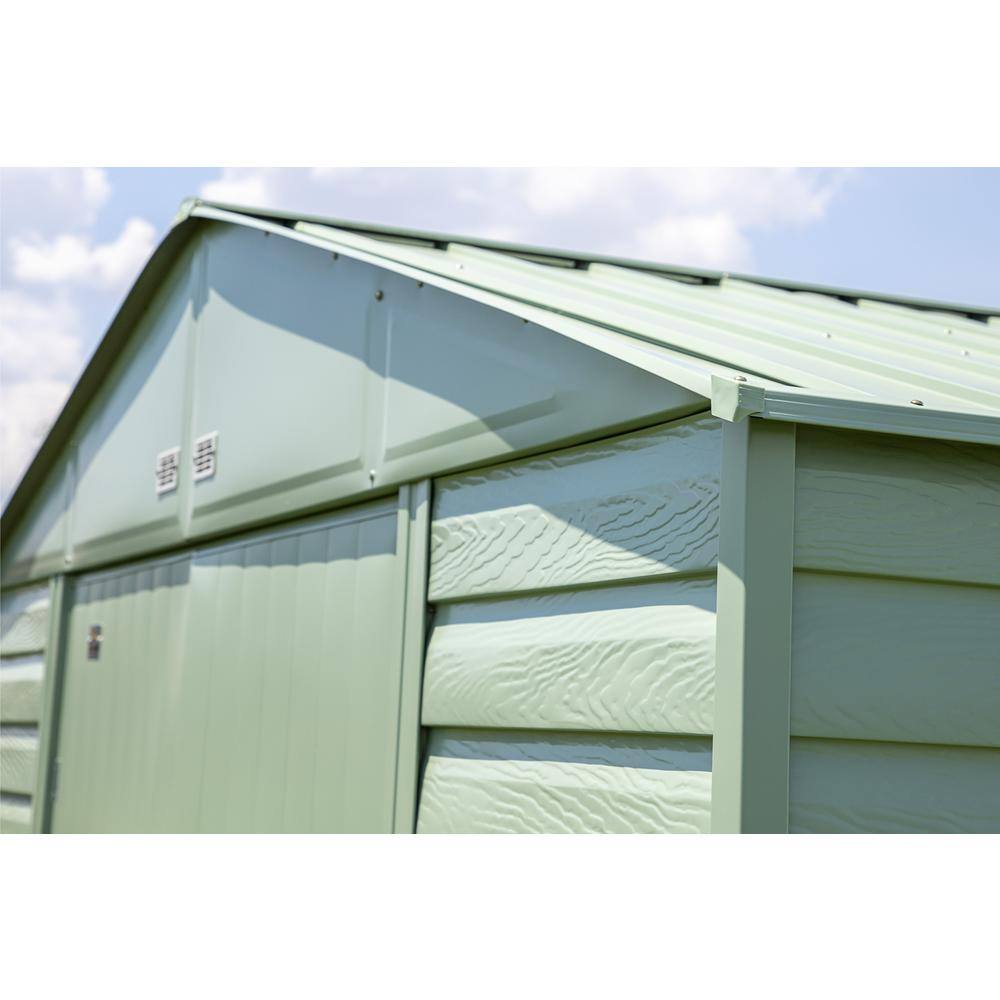 Arrow Select 10 ft. W x 8 ft. D Sage Green Metal Shed (74 sq. ft.)