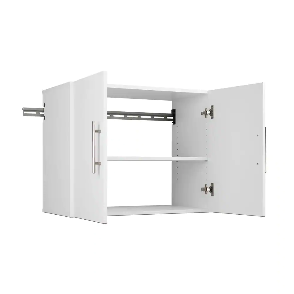 Prepac HangUps 30 in. W x 24 in. H x 16 in. D 1-Shelf Wood Wall Mounted Garage Cabinet in White