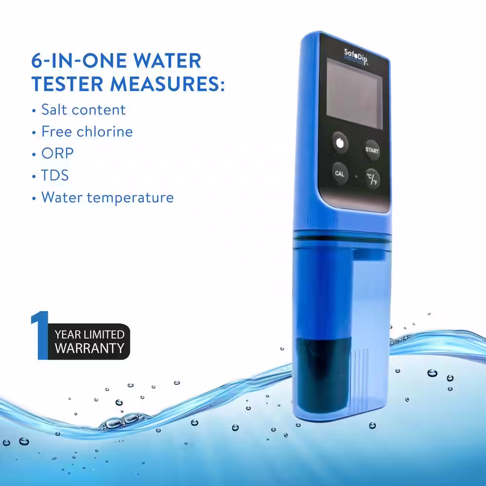 Solaxx Safe-Dip 6-in-1 Electronic Pool and Spa Water Tester