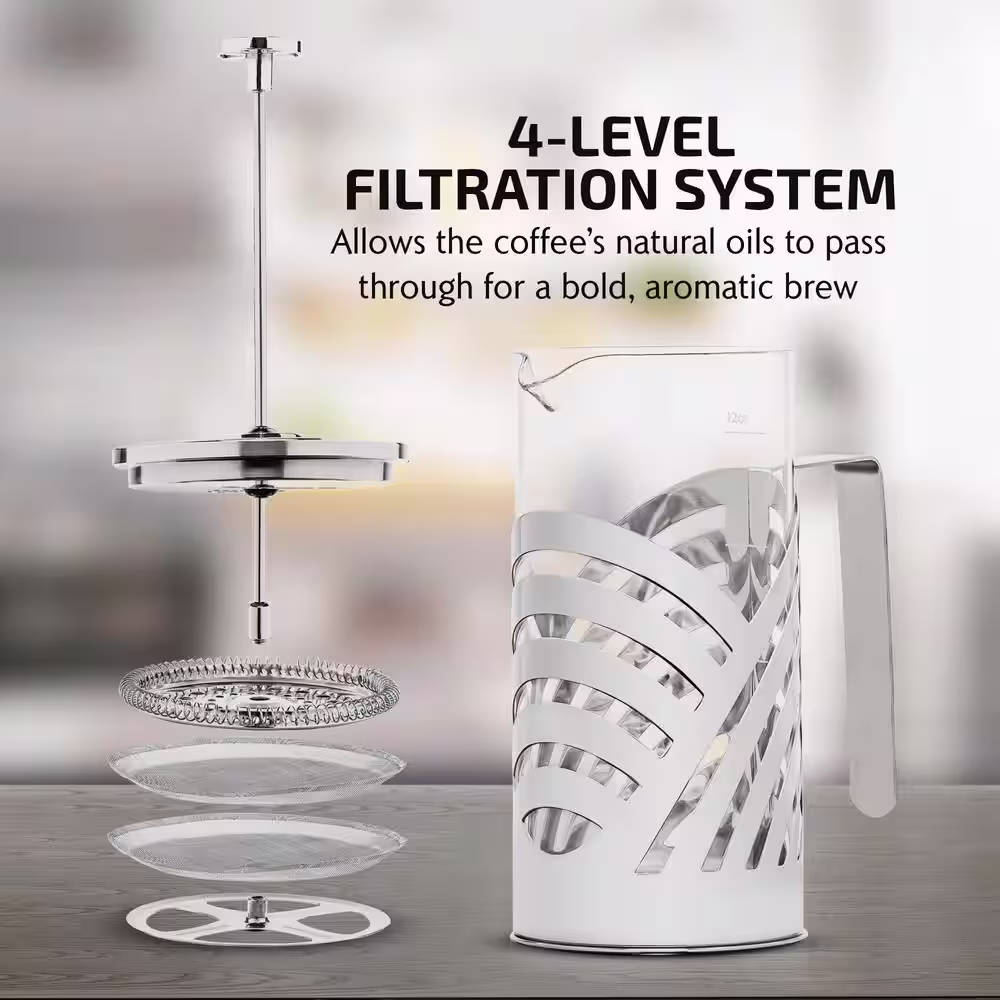 OVENTE 3 Cup Stainless steel French Press Coffee Maker