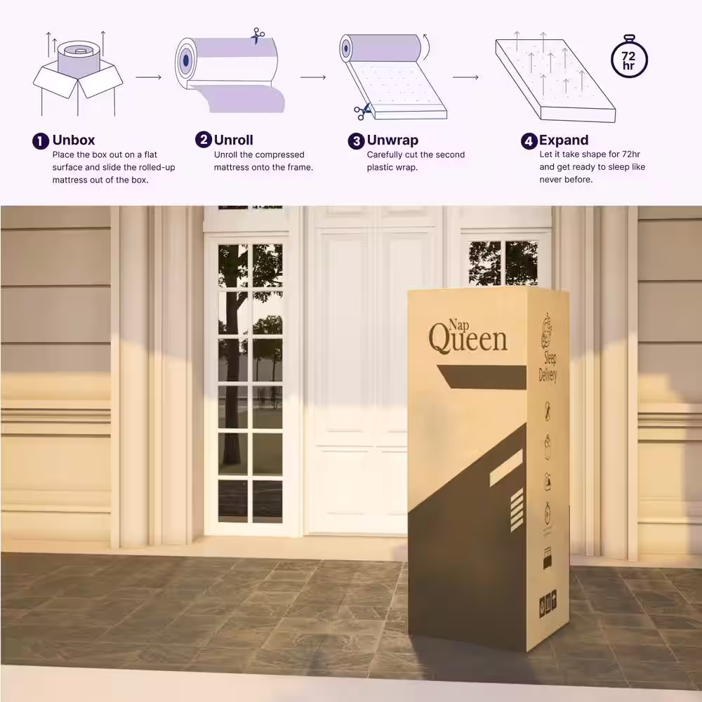 NapQueen Cashmere Queen Medium Hybrid 14 in. Mattress