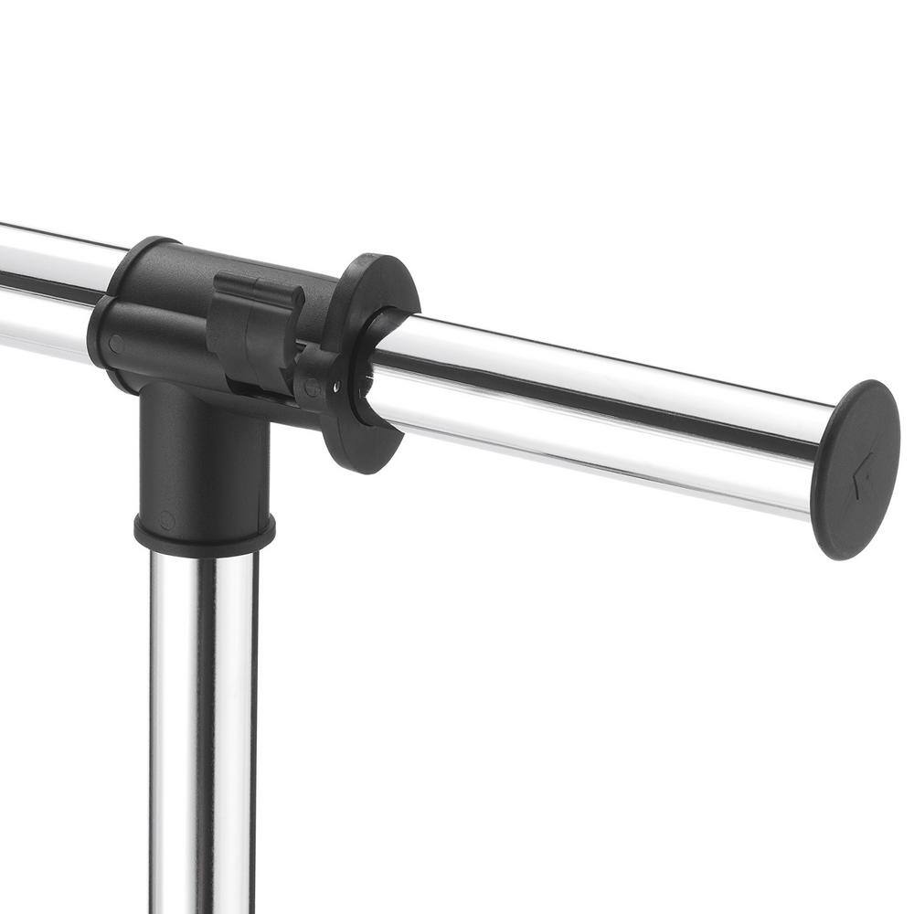 None Chrome Metal Garment Clothes Rack Double Rod 36 in. W x 73 in. H