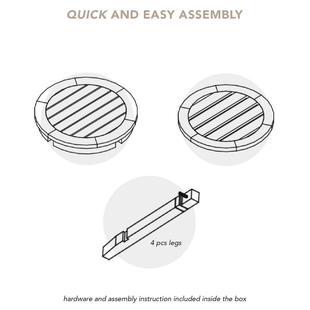 Cambridge Casual Bonn 3-Piece Wicker Patio Conversation Set