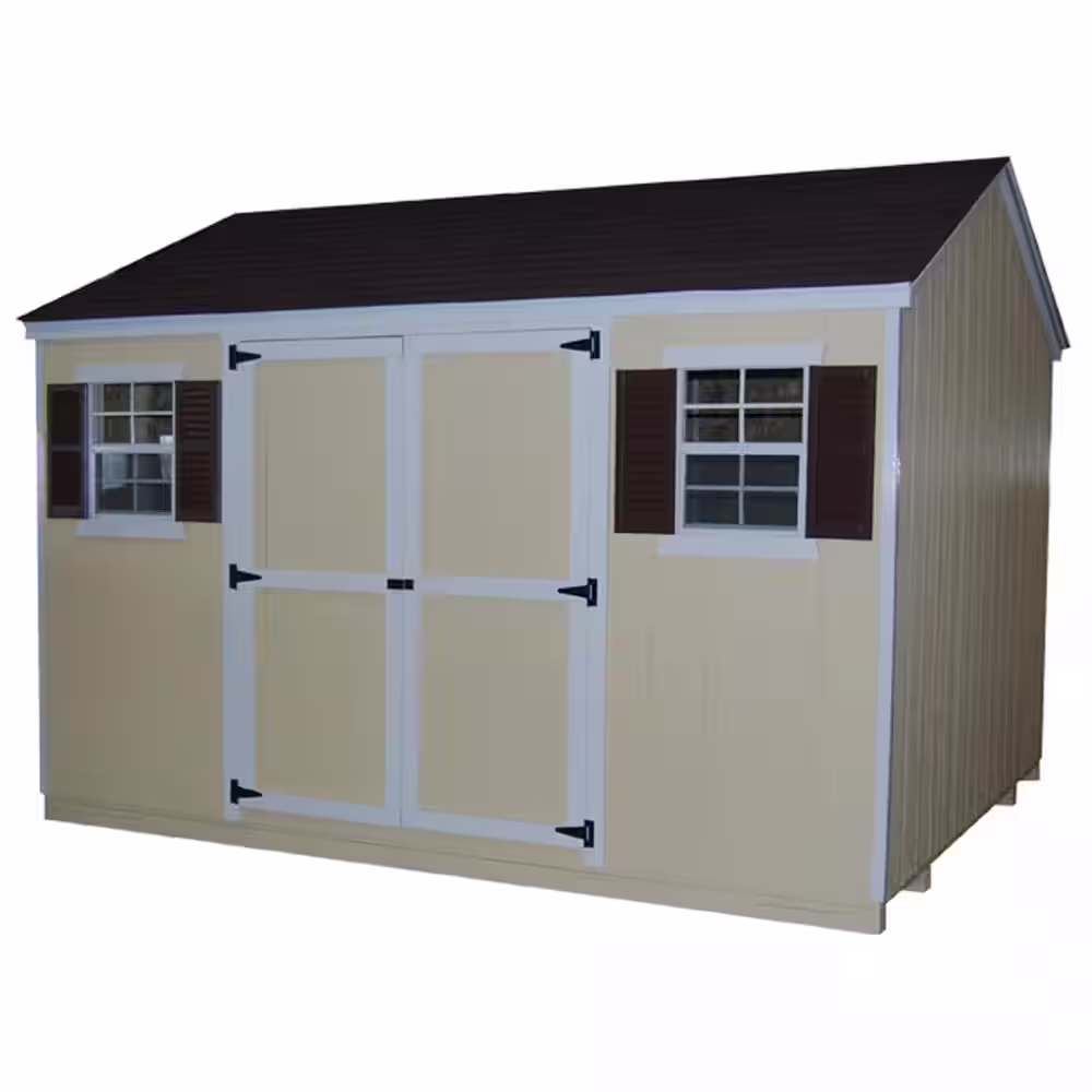 LITTLE COTTAGE CO. Value Workshop 8 ft. x 10 ft. Wood Shed Precut Kit