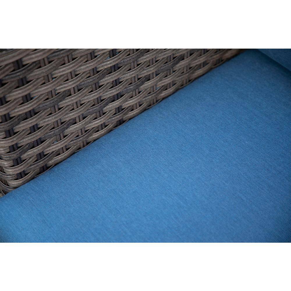 Canopy Pepperidge 6-Piece Resin Wicker Patio Deep Seating Set with Sunbrella Spectrum Denim Cushions