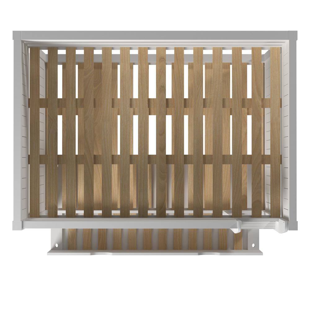 Camaflexi Panel White Full over Full Bunk Bed with Twin Trundle