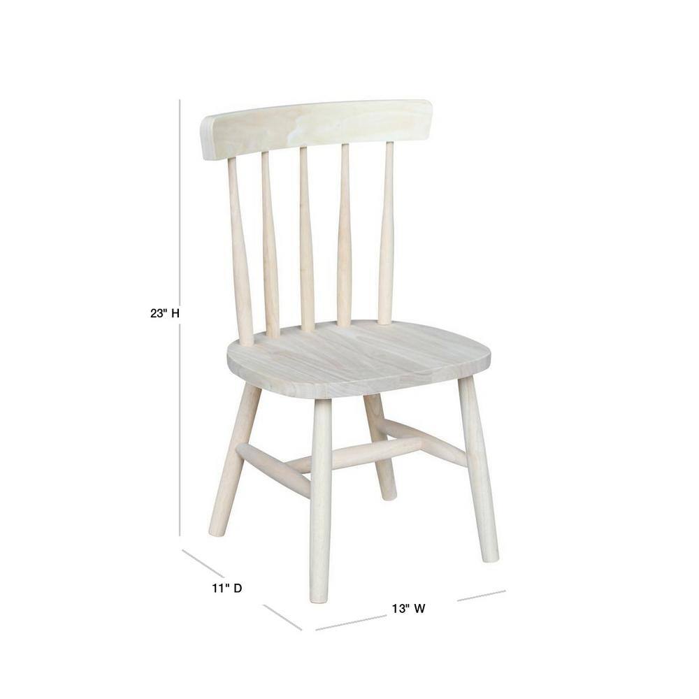 International Concepts Unfinished Wood Kids Chair (Set of 2)