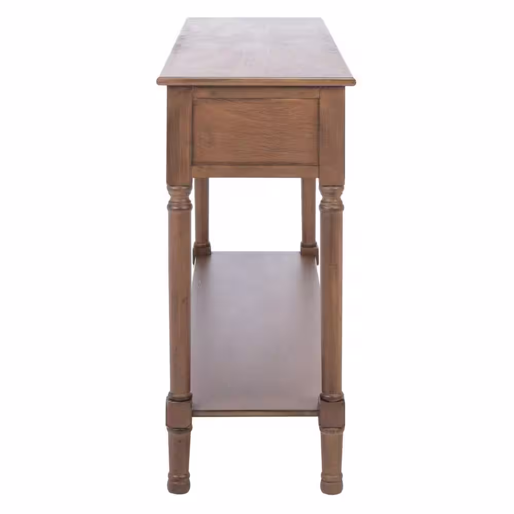 SAFAVIEH Landers Brown 3-Drawer Console Table
