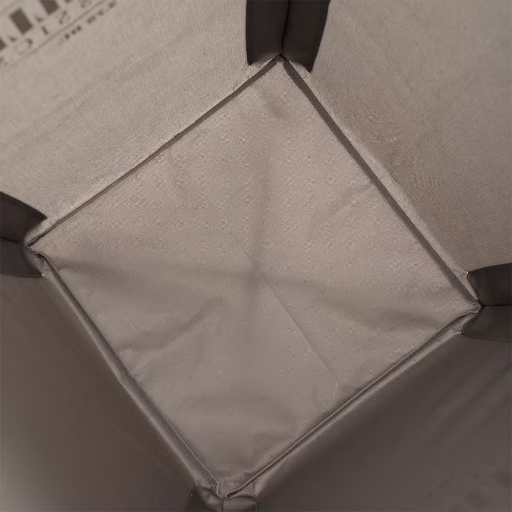 Seville Classics Gray Commercial Canvas Laundry Hamper Cart with Wheels