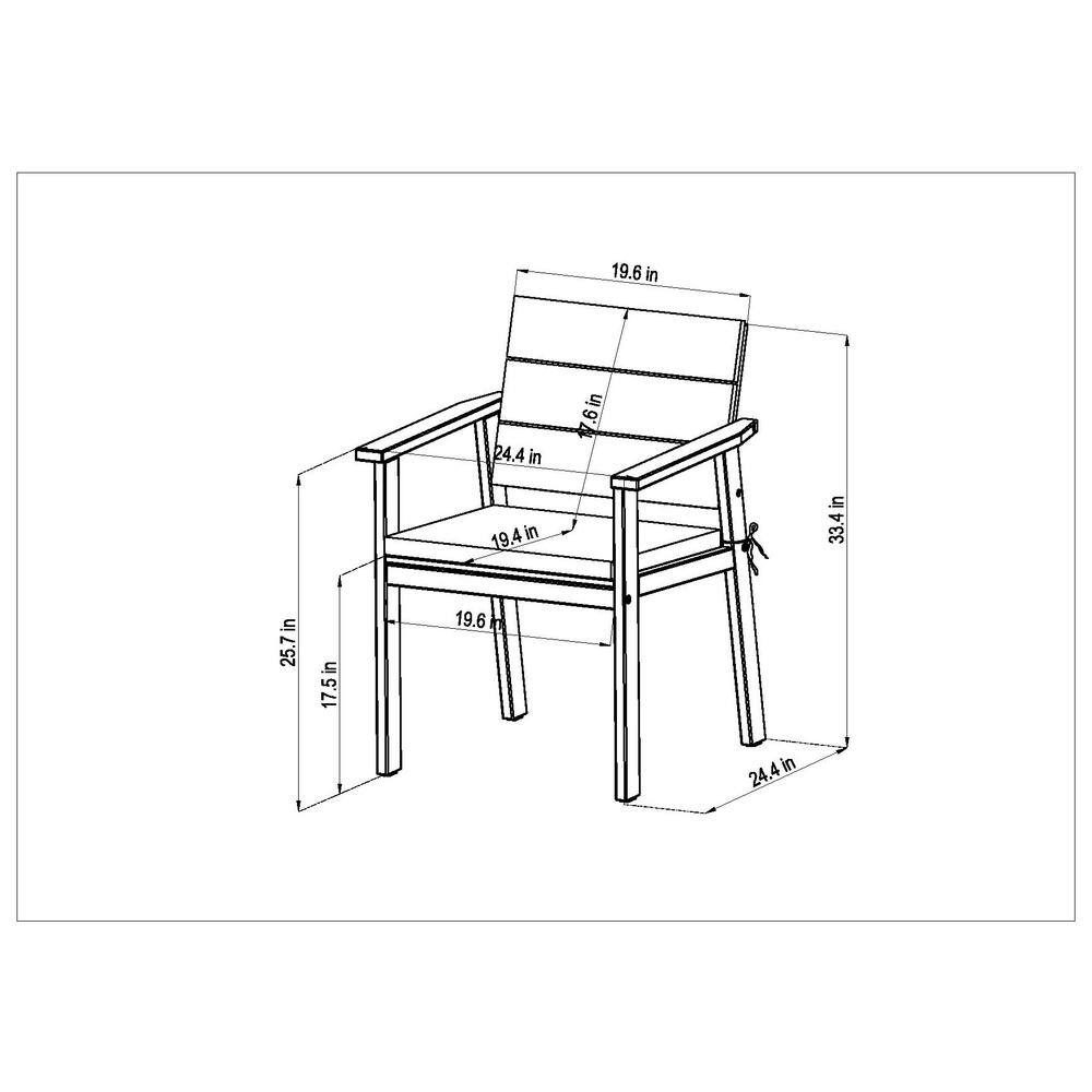 Amazonia Charles 9-Piece Patio Dining Set with Off-White Cushions