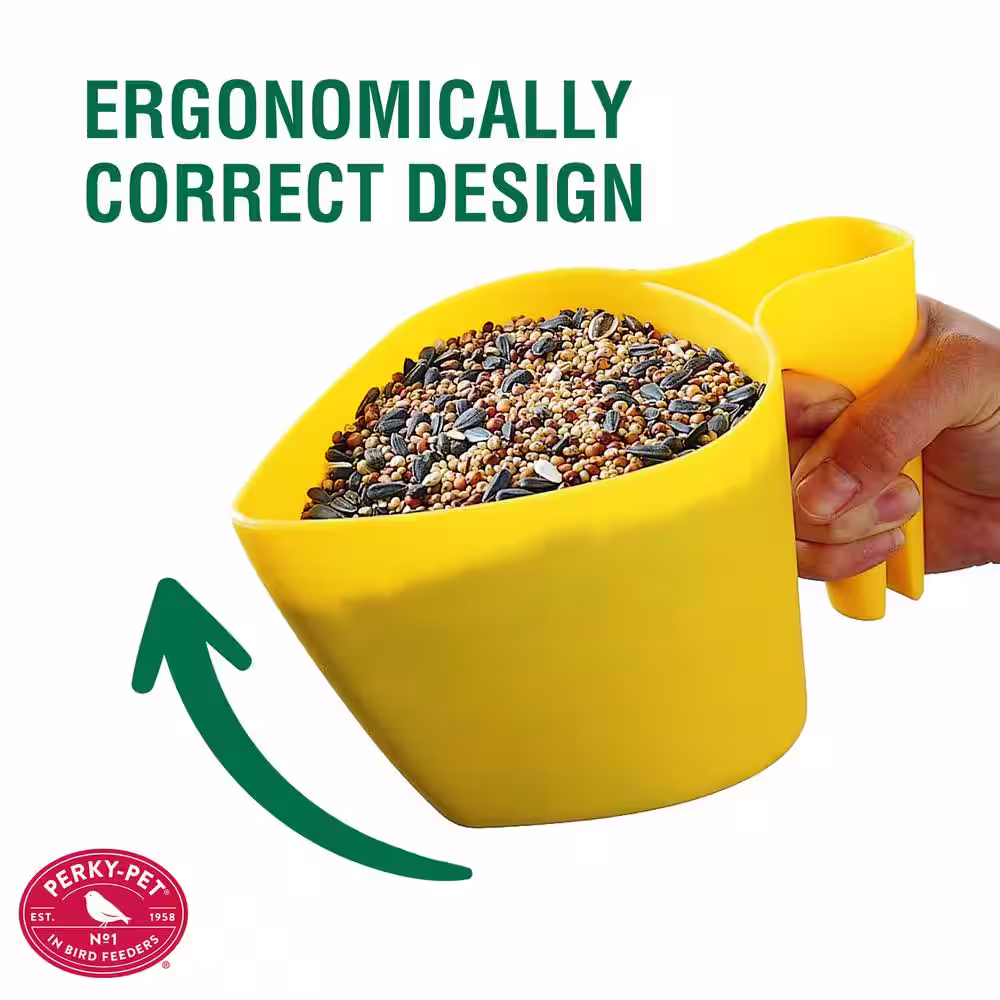 Perky-Pet Scoop-N-Fill Bird Seed Scoop - 4 Cup Capacity