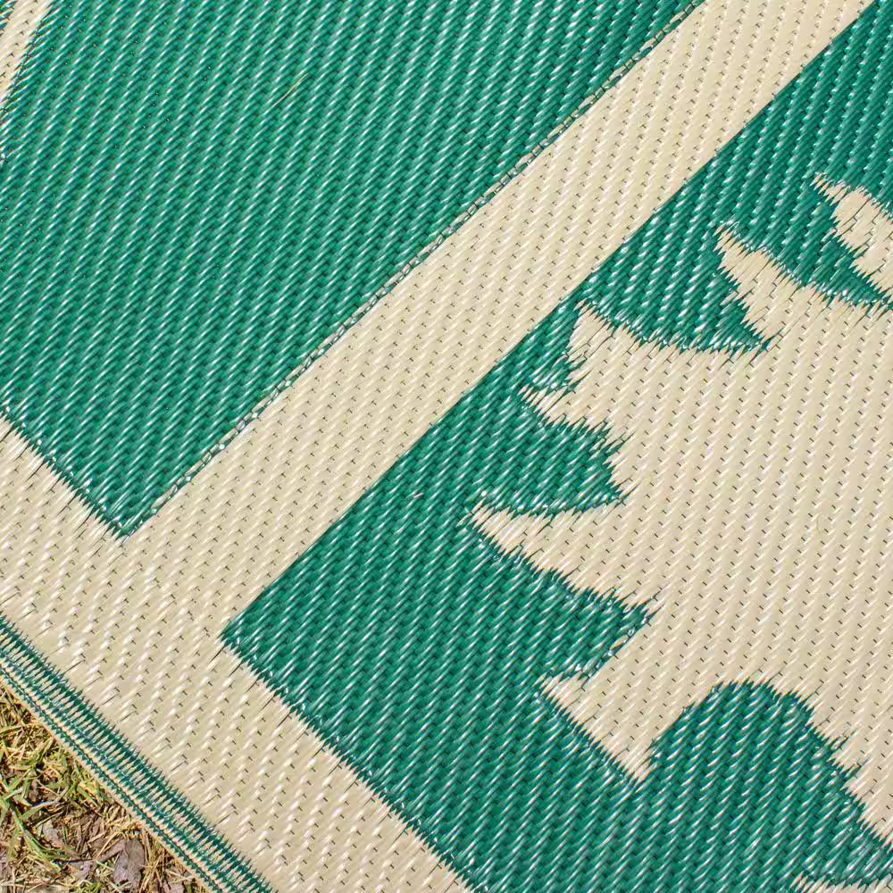 Reversible Mats 6 ft. x 9 ft. Reversible Mat - Hunter Mat Hunter Green/Beige