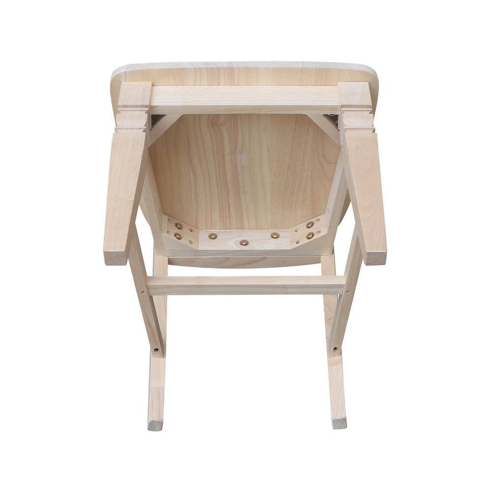 International Concepts Unfinished Wood Mission Dining Chair (Set of 2)