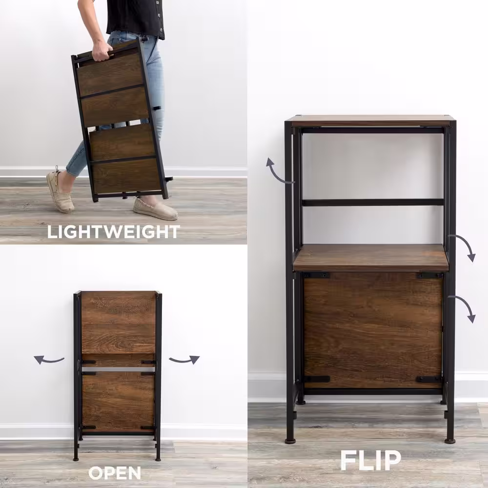 Flipshelf 3 Shelf Narrow Bookcase