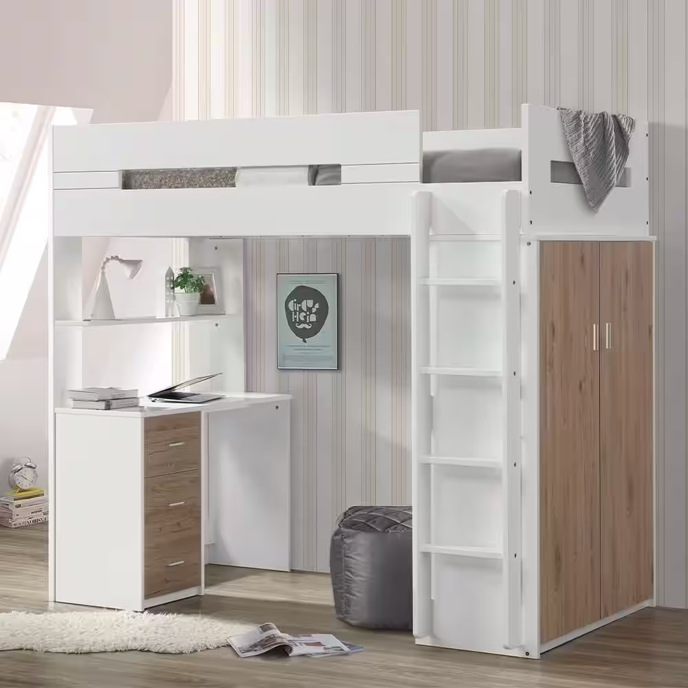 Acme Furniture Nerice White Twin Loft Bed