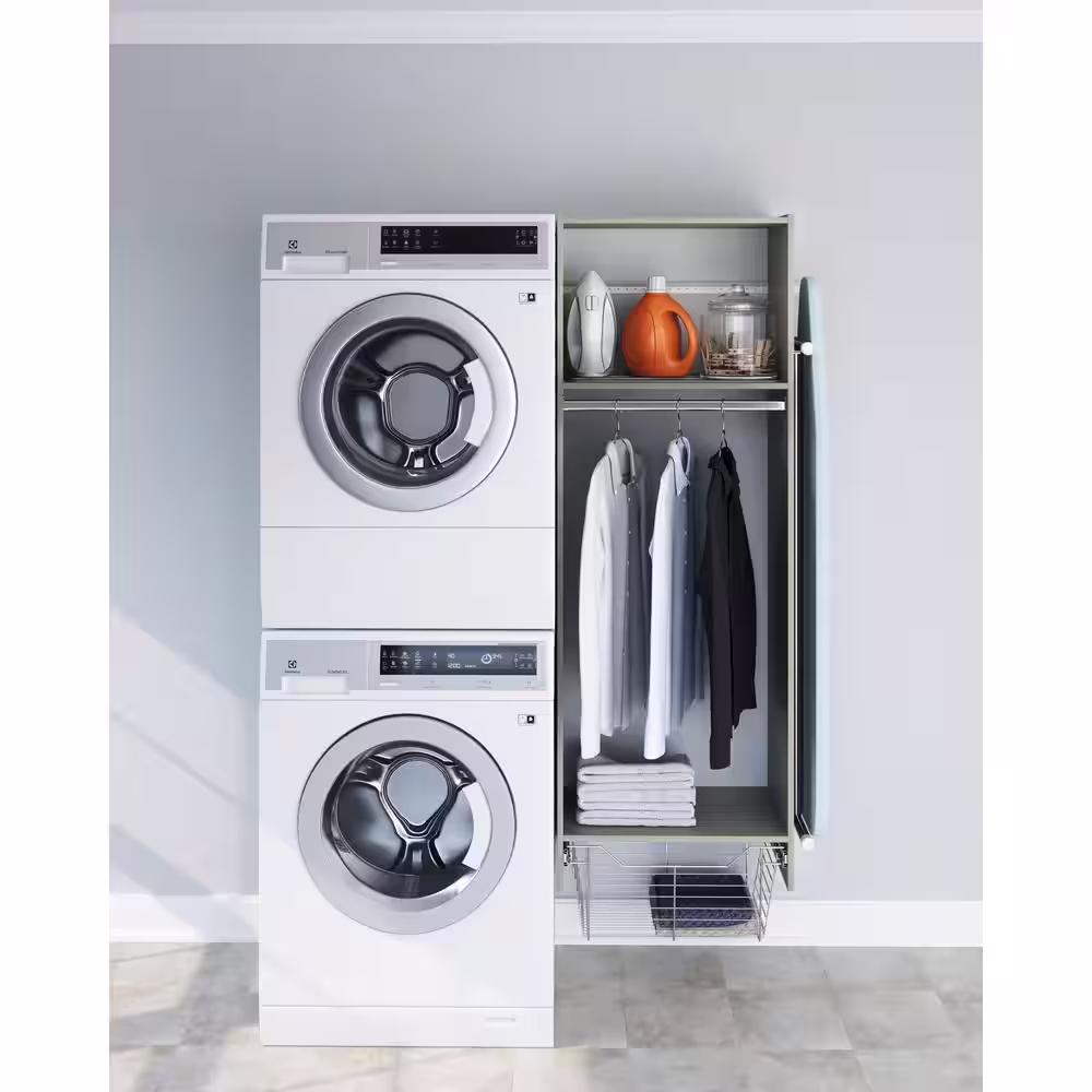 Closet Evolution 11 in. H x 24 in. W Chrome Steel 1-Drawer Wide Mesh Wire Sliding Basket