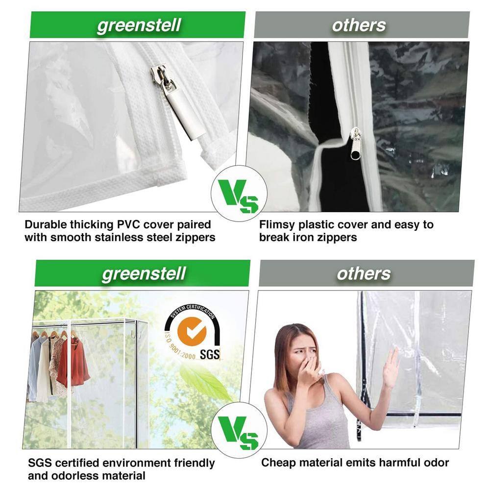 None Chrome Steel Garment Clothes Rack Adjustable 67 in. W x 66 in. H