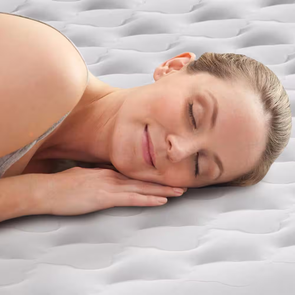 INTEX Queen Dura Beam Deluxe Airbed with Built in Pump & Ultra Plush Headboard