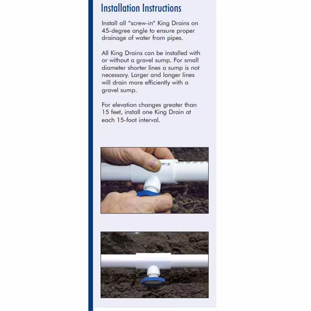 King Drains 1/2 in. Lateral Line Freeze Protection Soft Grip Drain (25-Pack)