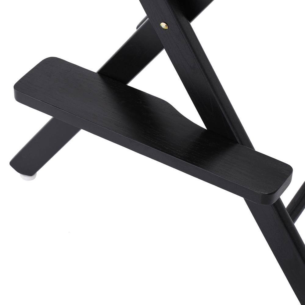 Casual Home 30 in. Director's Chair Black Solid Wood Frame