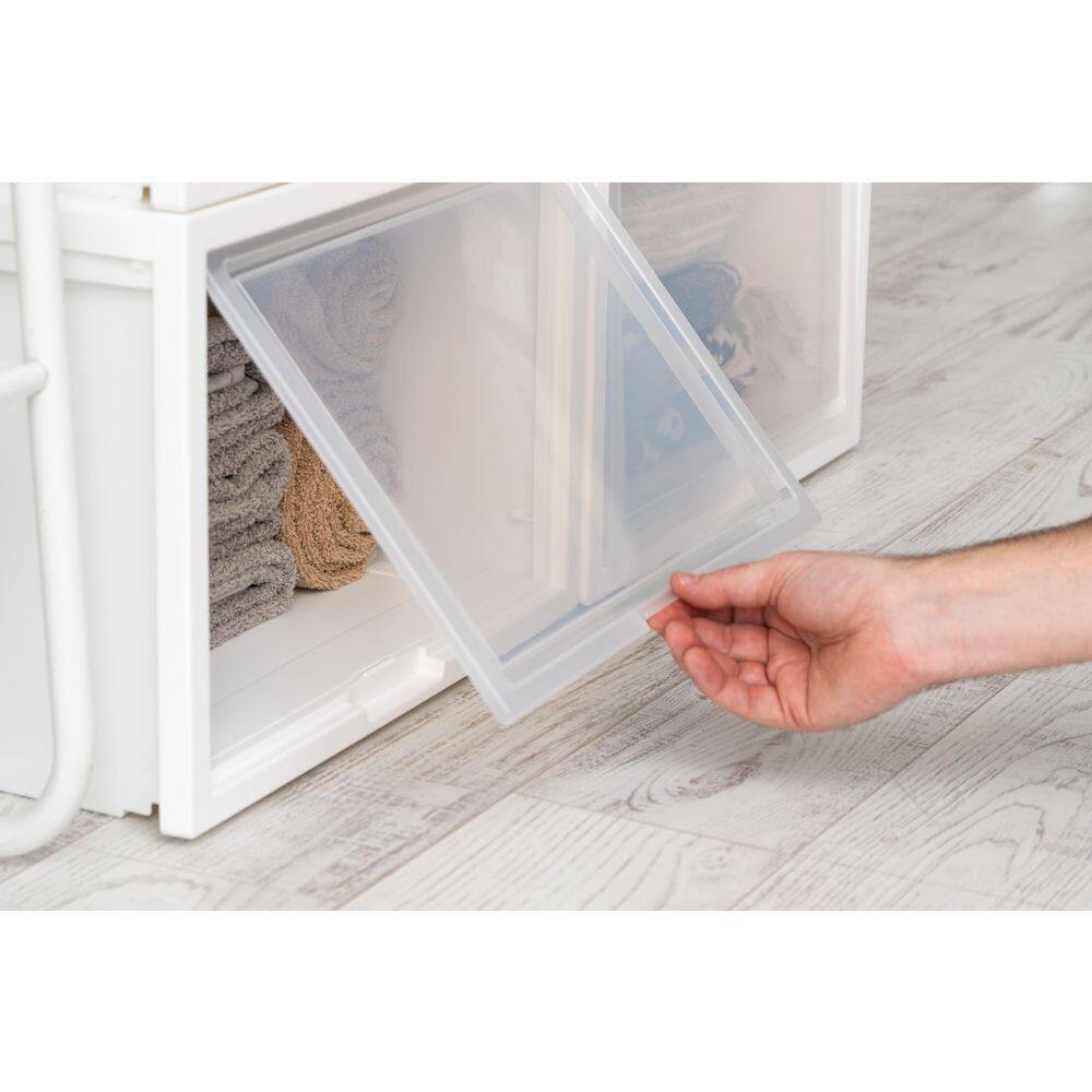 None 15.75 in. W x 11.75 in. H White 3-Drawers Deep Box Chest Drawer