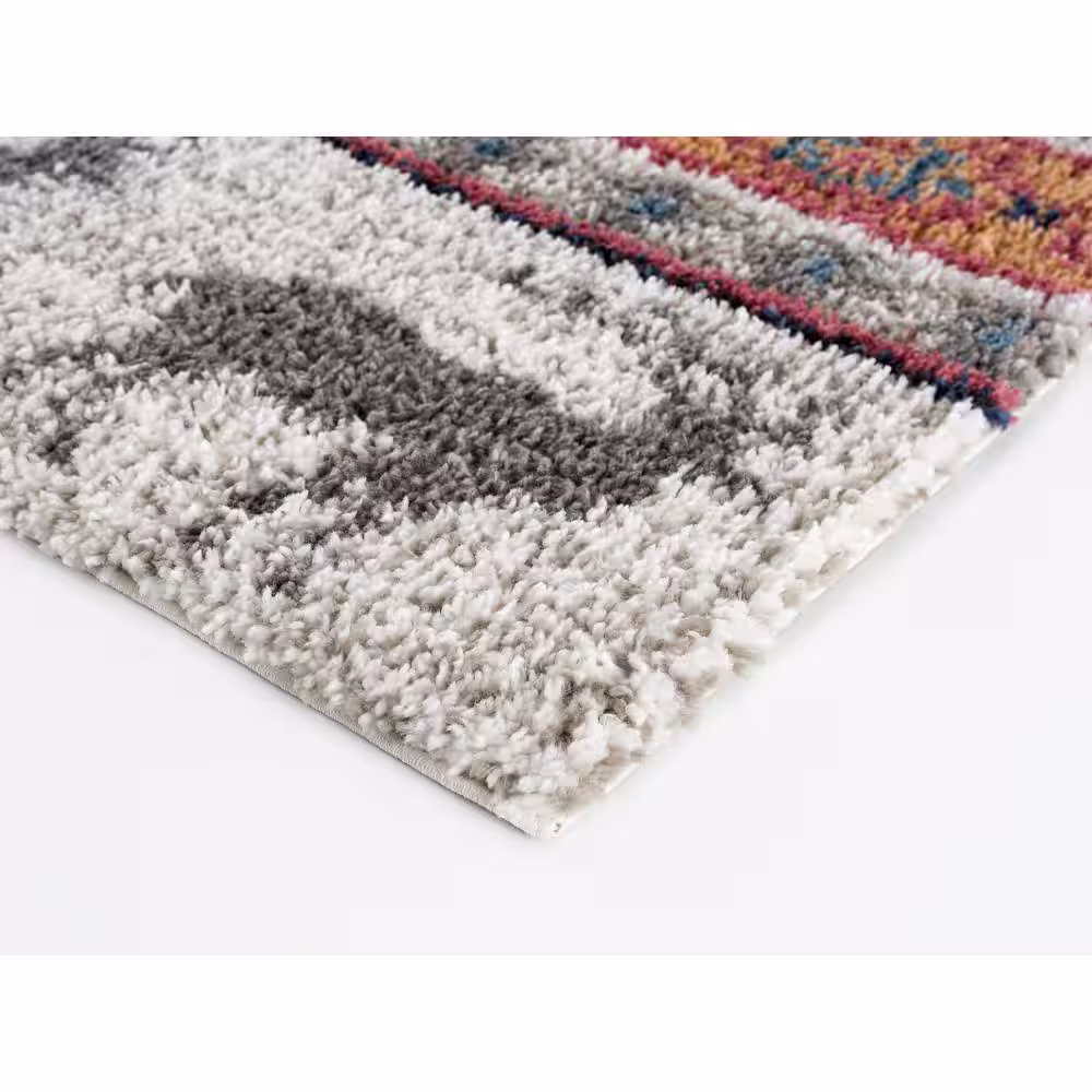 None Bazaar Multi Napoli 7 ft 10in.X10 ft. Polypropylene Area Rug