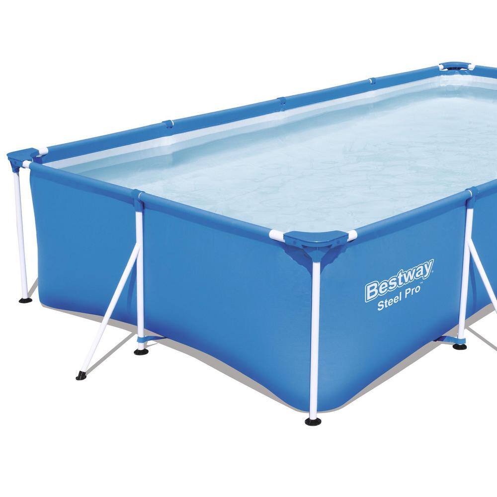 Bestway 157 in. x 83 in. Rectangular 32 in. D Steel Pro Hard Side Frame Above Ground Pool (2-Pack)