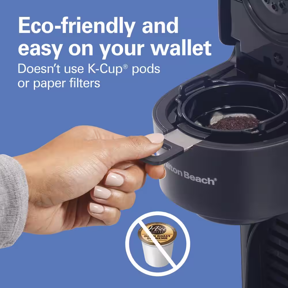 Hamilton Beach The Scoop 1- Cup Black Drip Coffee Maker