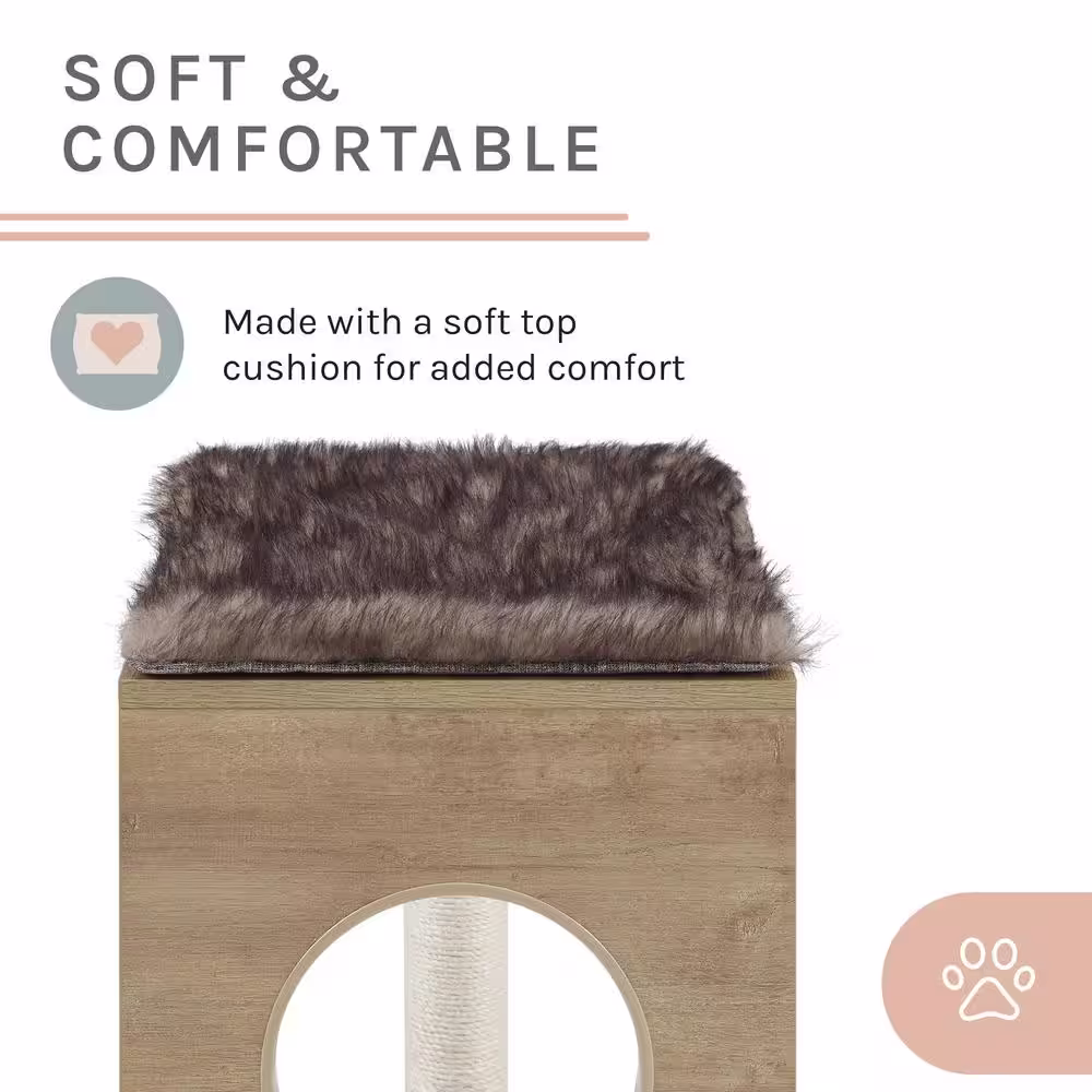 Sam's Pets Sheree 17.32 in. Light Brown Cat Tree